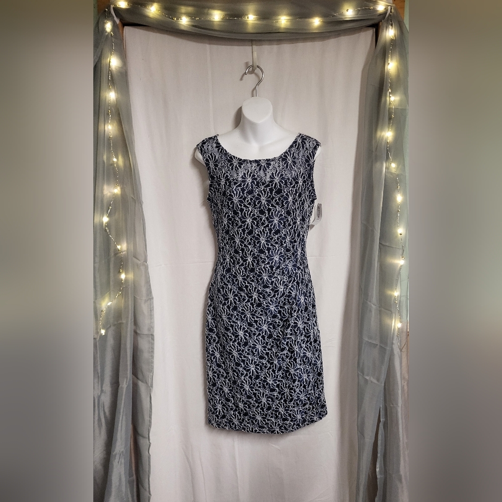 Blue lace short dress by Roz n Ali